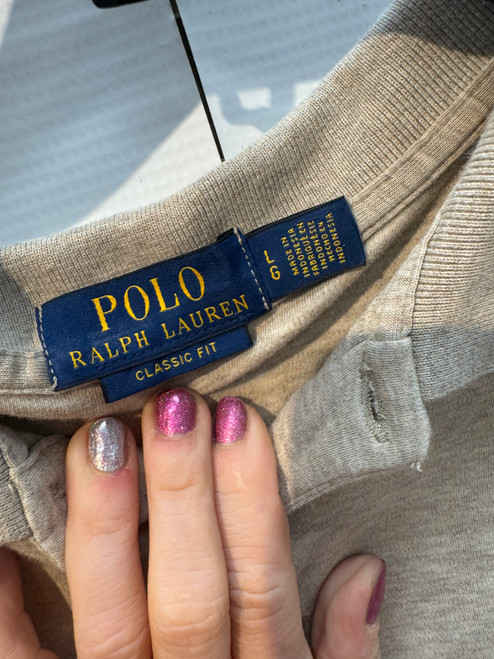 Vist Large View of Product Image Which is Used Polo Ralph Lauren Mens Short Sleeve Top L/16-16.5 60132-S000099282