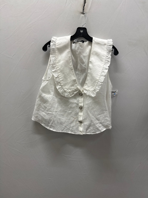 Used white Zara Short Sleeve Top M-8/10 60137-S000064677