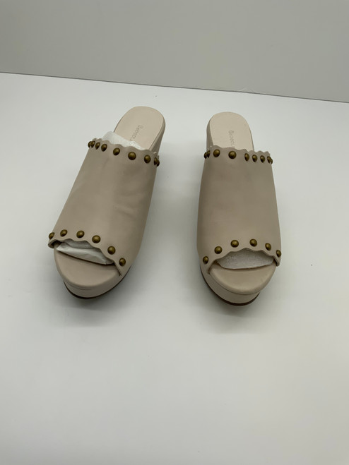 Vist Large View of Product Image Which is Used Choclat Blu Wedge Sandals 9.5