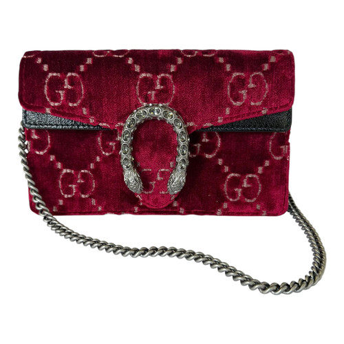 Vist Large View of Product Image Which is Used Gucci Dionysus super mini red velvet  60099-S000330589
