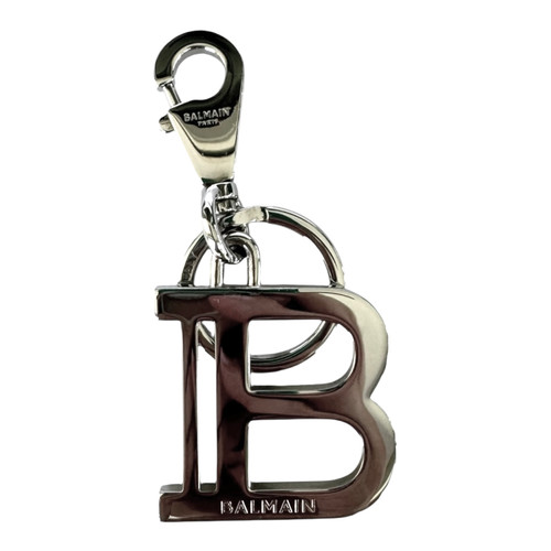 Vist Large View of Product Image Which is Used Balmain B Keychain Silver tone New 60099-S000330600