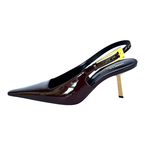 Vist Large View of Product Image Which is Used Saint Laurent Lee Slingback Heels in Patent Leather EU size 41 60099-S000330611