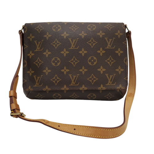 Used Louis Vuitton Monogram Musette Tango SP1929 Small Leather Handbag 60098-S000121782