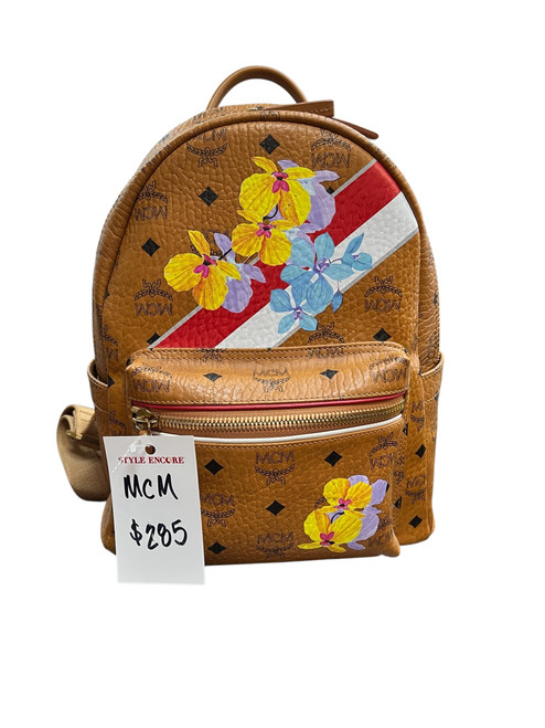Used MCM Munchen Large Leather Handbag 60085-S000266978