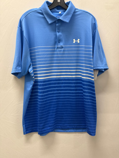 Used Blue Under Armour Mens Short Sleeve Top L/16-16.5 60137-S000065099