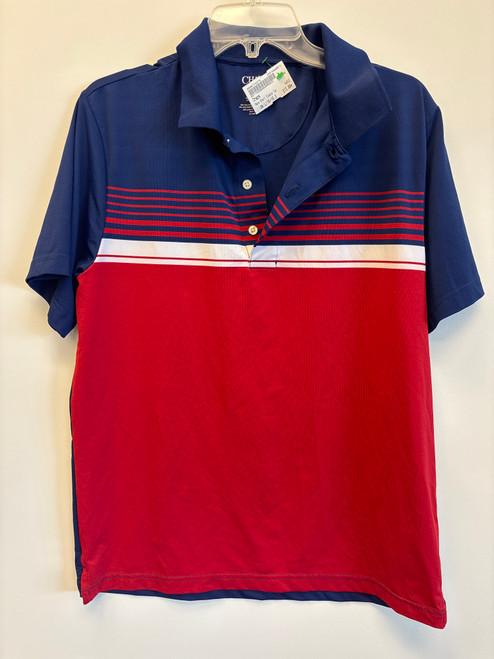 Vist Large View of Product Image Which is Used Chaps Mens Short Sleeve Top L/16-16.5 60076-S000774276