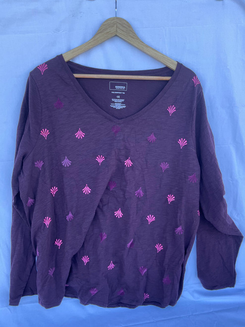 Vist Large View of Product Image Which is Used Sonoma Life+Style Long Sleeve T-Shirt F 1X-18