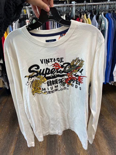 Vist Large View of Product Image Which is Used superdry Mens Long Sleeve Top L/16-16.5 60119-S000093328