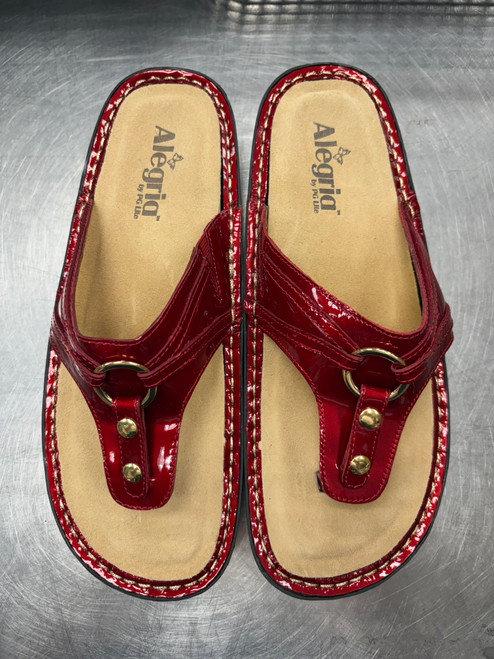 Vist Large View of Product Image Which is Used Alegria Wedge Sandals 9 60032-S000637381