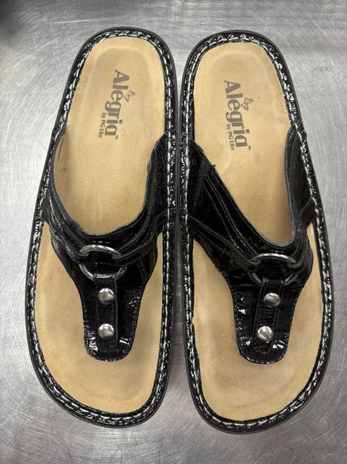 Vist Large View of Product Image Which is Used Alegria Wedge Sandals 9 60032-S000637382