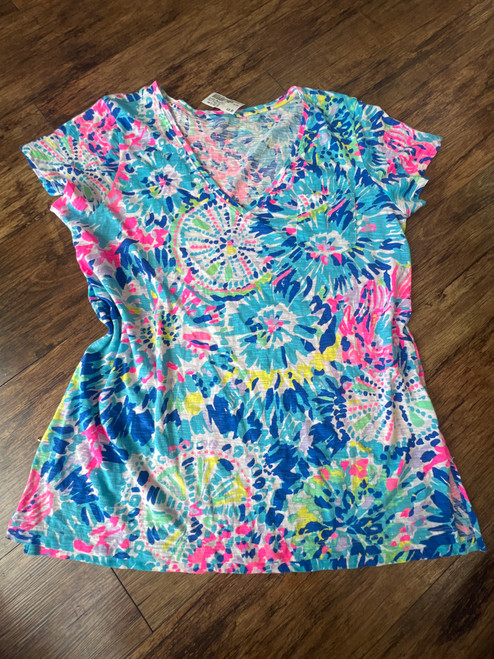 Vist Large View of Product Image Which is Used Lilly Pulitzer Short Sleeve Top L-12/14 60032-S000637401