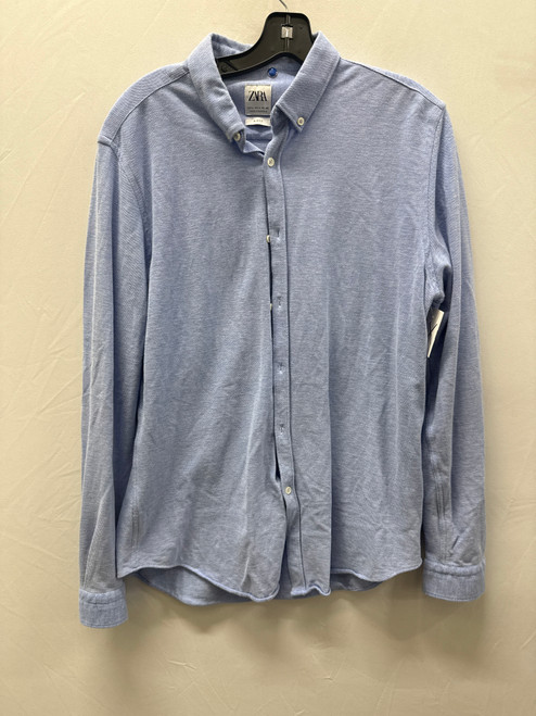 Vist Large View of Product Image Which is Used Blue Zara Mens Long Sleeve Top L/16-16.5 60137-S000065934