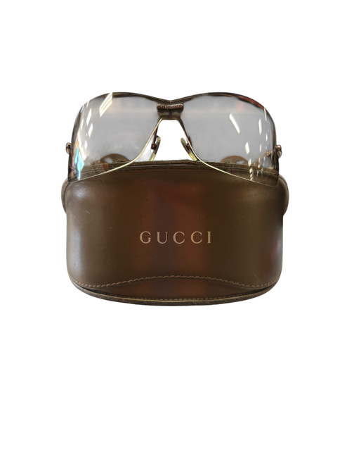 Vist Large View of Product Image Which is Used Marina Chain Accent Shield Sunglasses 60105-S000249609