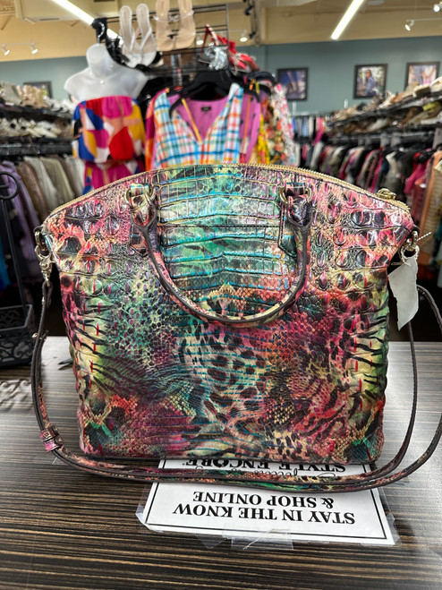 Vist Large View of Product Image Which is Used Brahmin Large Leather Handbag 60031-S000764783