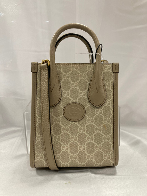 Vist Large View of Product Image Which is Used Gucci Interlocking G Mini Tote Bag 60067-S000750862