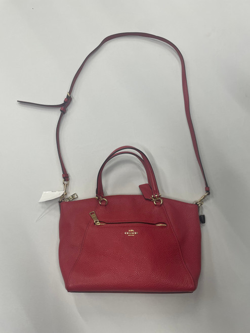 Vist Large View of Product Image Which is Used Red Coach Large Leather Handbag 60137-S000066200