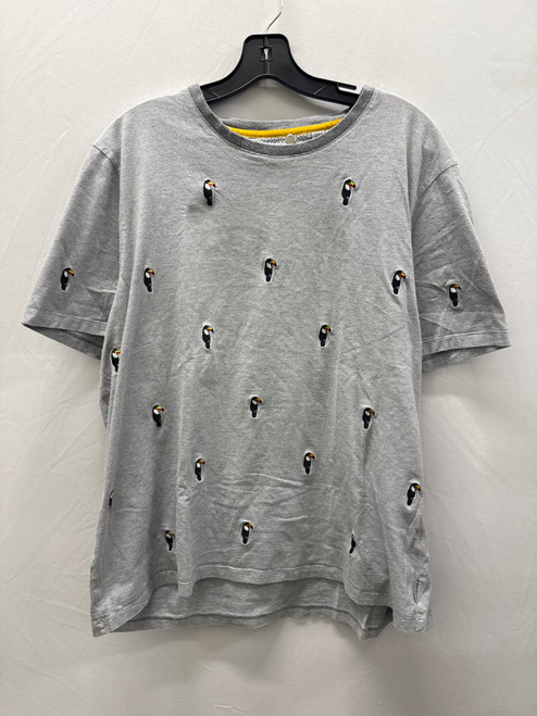 Vist Large View of Product Image Which is Used Ted Baker London Grey Toucan Mens Short Sleeve Top XL/17-17.5