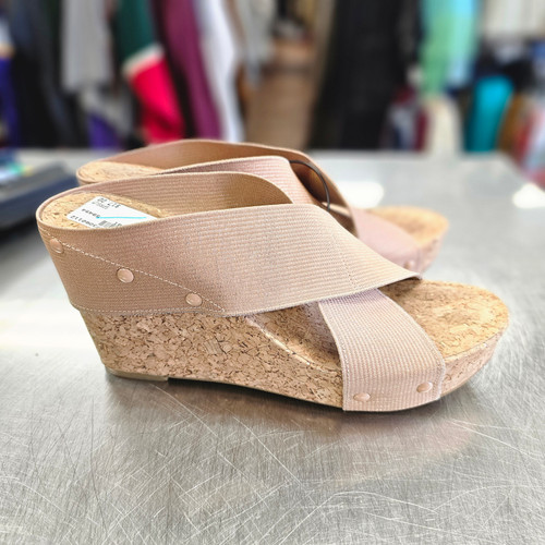 Used Lucky Brand Wedge Sandals 7.5 60112-S000422353 Vist Large View of Product Image Which is Used Lucky Brand Wedge Sandals 7.5