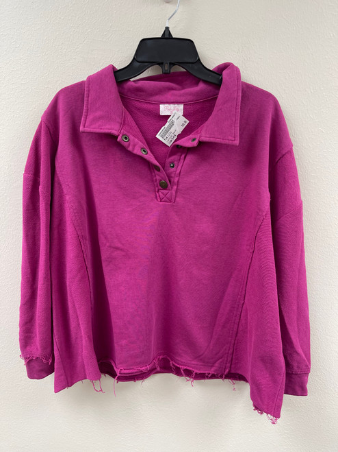 Vist Large View of Product Image Which is Used Pink Lilly Lightweight Sweater S-4/6
