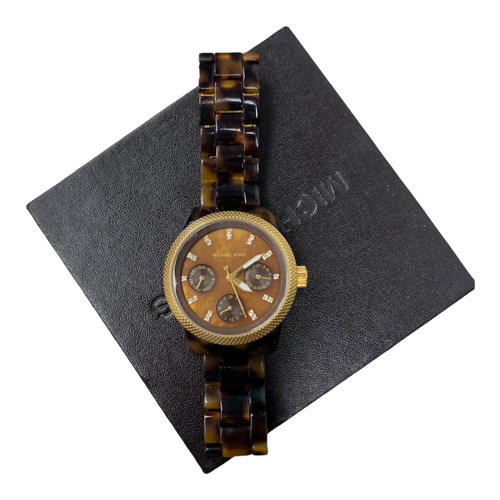 Vist Large View of Product Image Which is Used Michael Michael Kors Tortise Watch 60099-S000331698