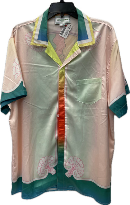 Vist Large View of Product Image Which is Used Vacation Ready Casablanca Mens Short Sleeve Top XL/17-17.5