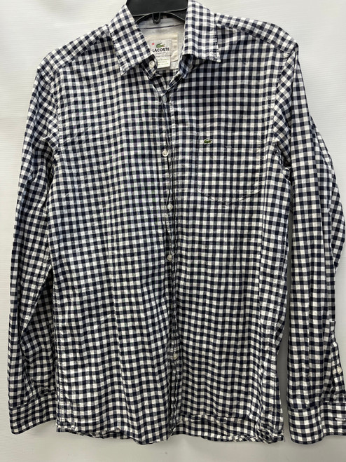 Used Lacoste Mens Long Sleeve Top S/14-14.5 60132-S000102325 Vist Large View of Product Image Which is Used Lacoste Mens Long Sleeve Top S/14-14.5