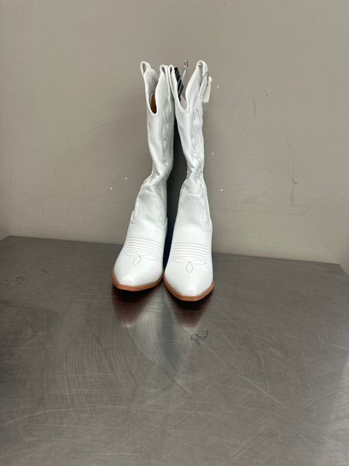 Vist Large View of Product Image Which is Used white cowboy fashion Tall Boots 7.5 60137-S000066946