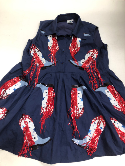 Vist Large View of Product Image Which is Used Queen of sparkles Short Dress F XL-16
