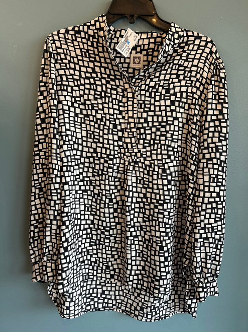 Vist Large View of Product Image Which is Used Anne Klein Long Sleeve Top 1X-18 lsls