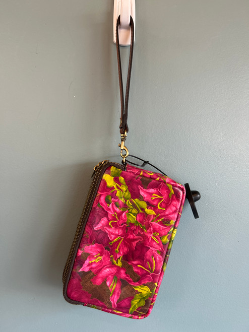 Vist Large View of Product Image Which is Used Patricia Nash Large Leather Wristlet HL