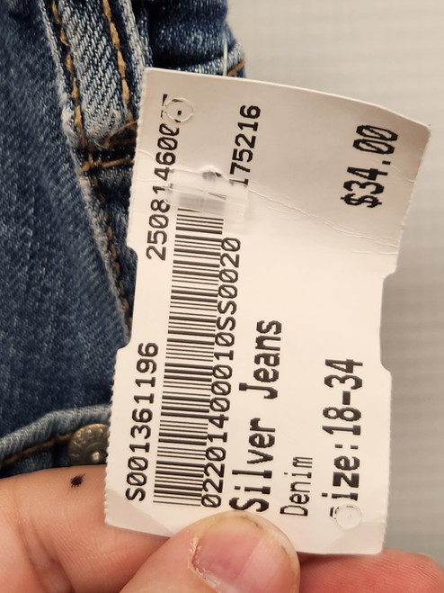 Vist Large View of Product Image Which is Used Silver Jeans Denim 18-34