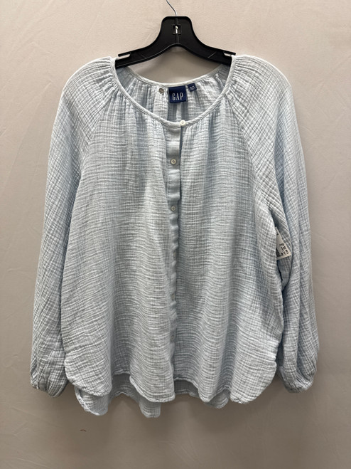Vist Large View of Product Image Which is Used Gap Set 1/2 Light Blue Button Down Long Sleeve Top XXL-20