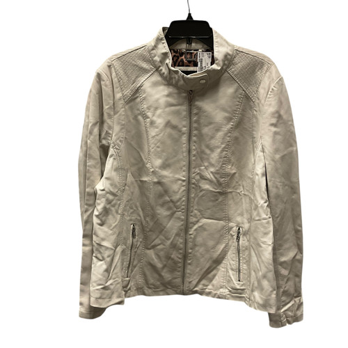 Vist Large View of Product Image Which is Used Black Rivet Leather Jacket 2X-20