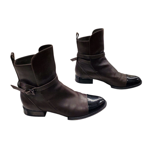 Vist Large View of Product Image Which is Used Alexander Wang Brown leather booties Sz 35/5