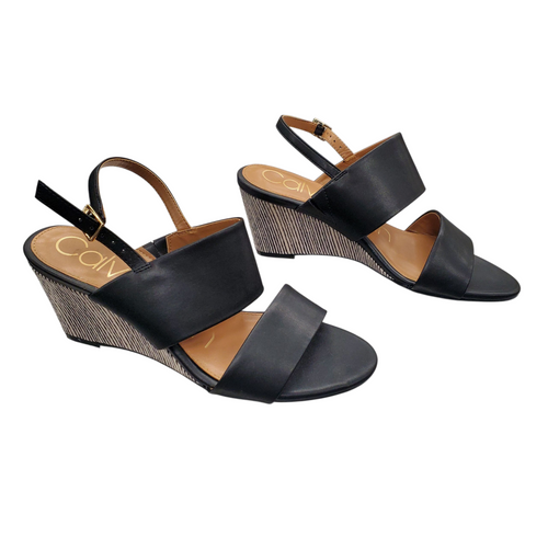 Vist Large View of Product Image Which is Used Calvin Klein Wedge Sandals 7