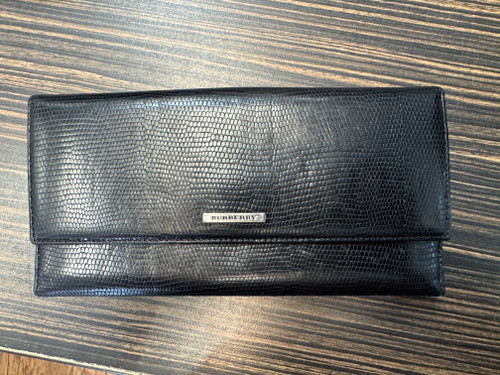 Vist Large View of Product Image Which is Used Burberry Leather Wallet