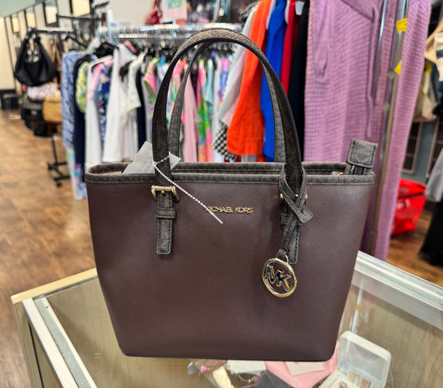 Vist Large View of Product Image Which is Used Michael Michael Kors Small Leather Handbag
