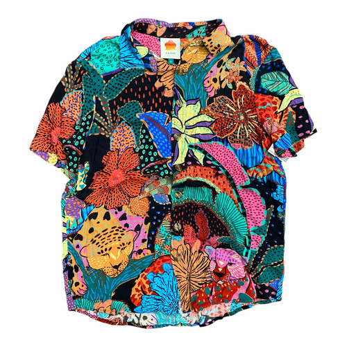 Vist Large View of Product Image Which is Used Farm Rio Short Sleeve Top S-4/6