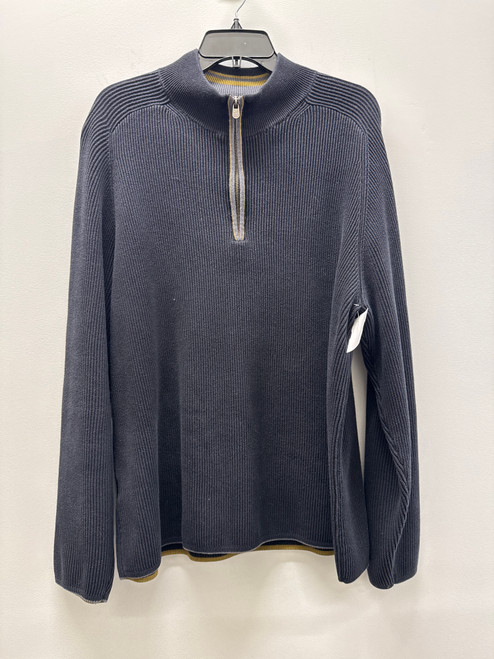 Used Black Indigo Palms Ribbed  Mens Lightweight Sweater XL 60137-S000069799 Vist Large View of Product Image Which is Used Black Indigo Palms Ribbed  Mens Lightweight Sweater XL