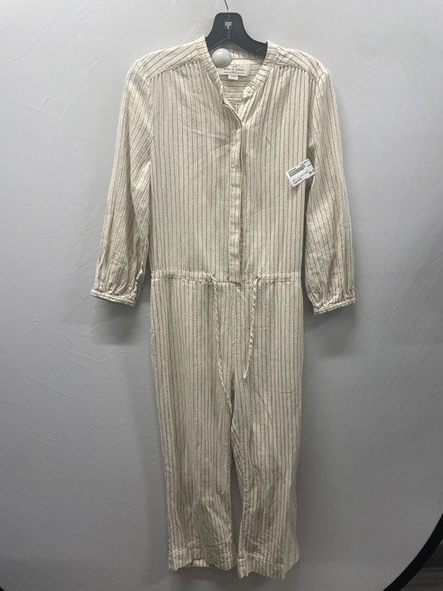 Vist Large View of Product Image Which is Used Beige Striped By Travolta Birds of Paradis Romper S-4/6