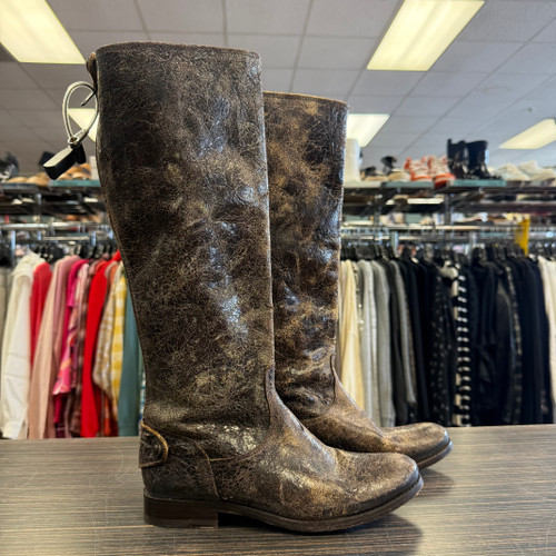 Used Frye Tall Boots 6 60129-S000510034 Vist Large View of Product Image Which is Used Frye Tall Boots 6