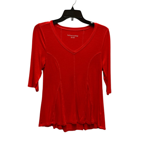 Vist Large View of Product Image Which is Used Soft Surroundings Short Sleeve Top XS-0/2