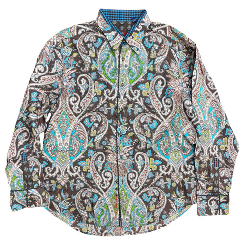 Vist Large View of Product Image Which is Used Robert Graham Mens Long Sleeve Top 2X/18-18.5