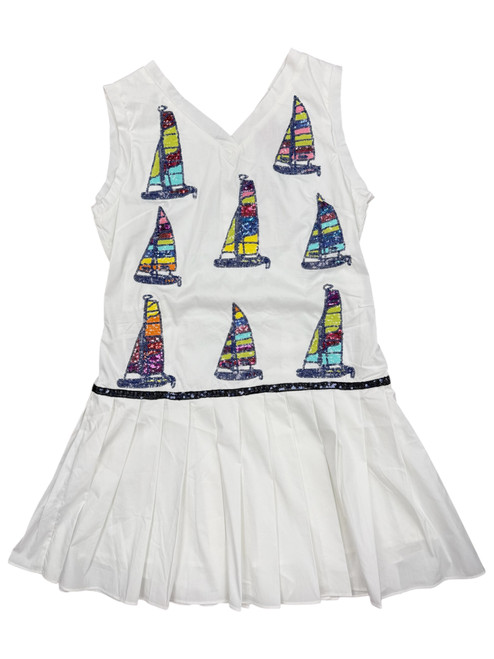 Vist Large View of Product Image Which is Gently Used Queen of Sparkles Sequin Sailboat Dress