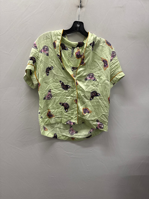 Vist Large View of Product Image Which is Used green Free People Short Sleeve Top S-4/6