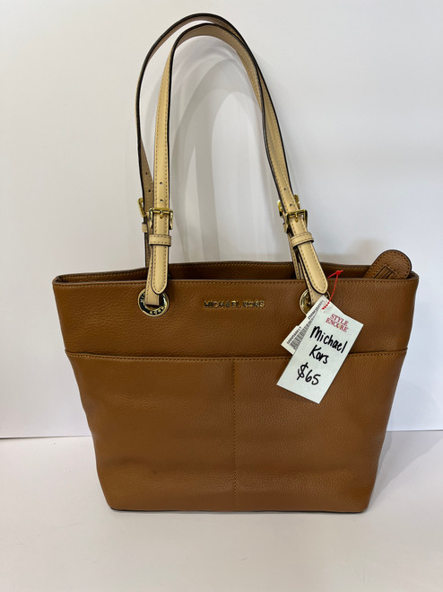 Vist Large View of Product Image Which is Used Michael Michael Kors Large Leather Handbag
