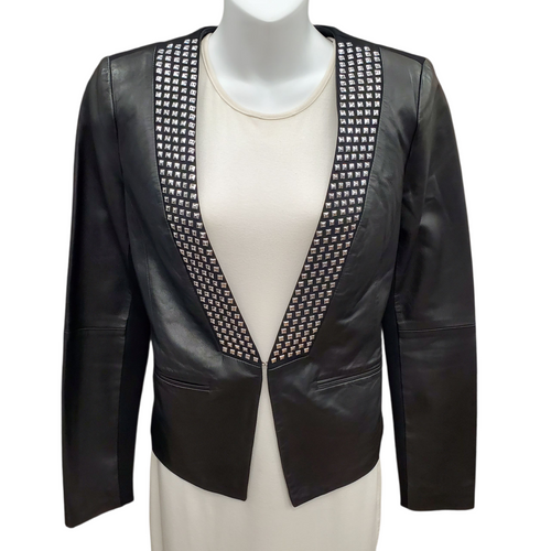 Vist Large View of Product Image Which is Used Michael Michael Kors Leather Jacket XXS