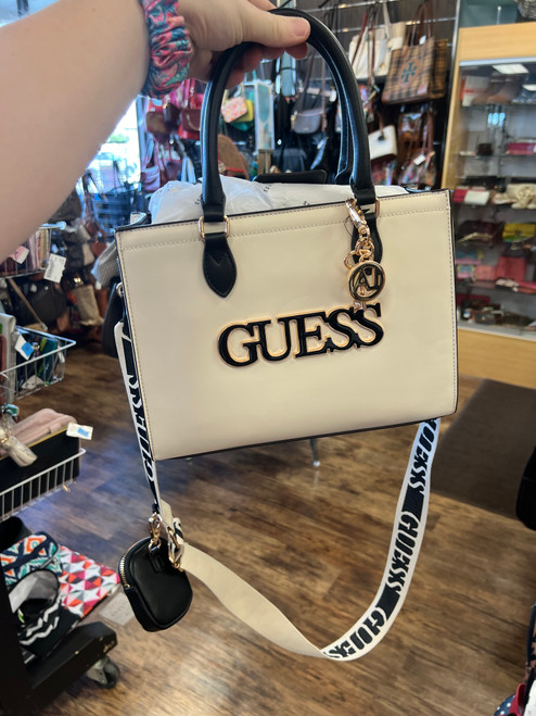 Vist Large View of Product Image Which is NWTGuess Small Leather Handbag