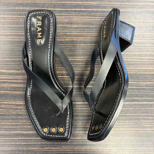 Vist Large View of Product Image Which is Used Frame Wedge Sandals 10