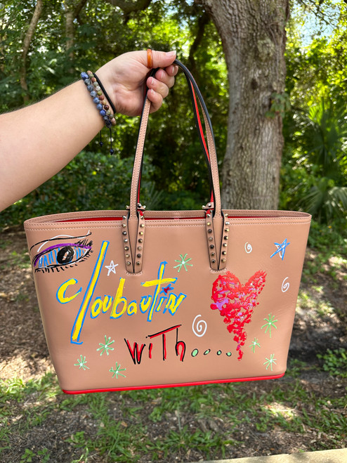 Vist Large View of Product Image Which is Used Christian Louboutin Large Leather Handbag